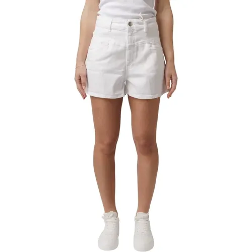 High-Waist Short Jeans , female, Sizes: W30, W31, W29 - closed - Modalova