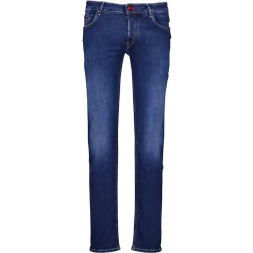 Blaue Jeans , Herren, Größe: W35 - Hand Picked - Modalova