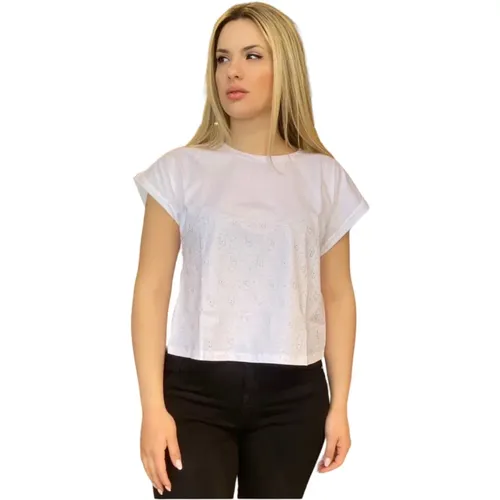 Casual Baumwoll T-Shirt für Frauen , Damen, Größe: S - Liu Jo - Modalova