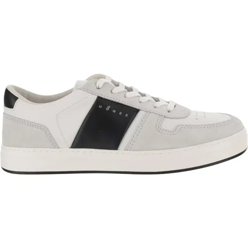 Leather Sneakers with Suede Inserts , male, Sizes: 7 UK, 11 UK, 6 UK, 9 1/2 UK, 8 UK, 9 UK, 10 UK, 5 UK, 8 1/2 UK, 7 1/2 UK - Hogan - Modalova