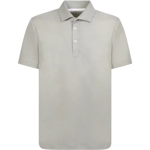 Polo Shirt, Slim Fit, Grün/Weiß - BRUNELLO CUCINELLI - Modalova