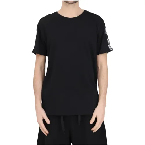 Schwarze T-Shirts und Polos , Herren, Größe: XL - Moschino - Modalova