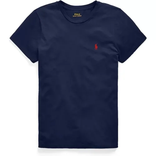 Blaues Baumwoll-T-Shirt mit Besticktem Pony - Ralph Lauren - Modalova
