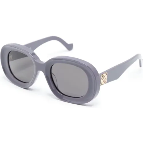 Lila Sonnenbrille für den täglichen Gebrauch , Damen, Größe: 49 MM - Loewe - Modalova