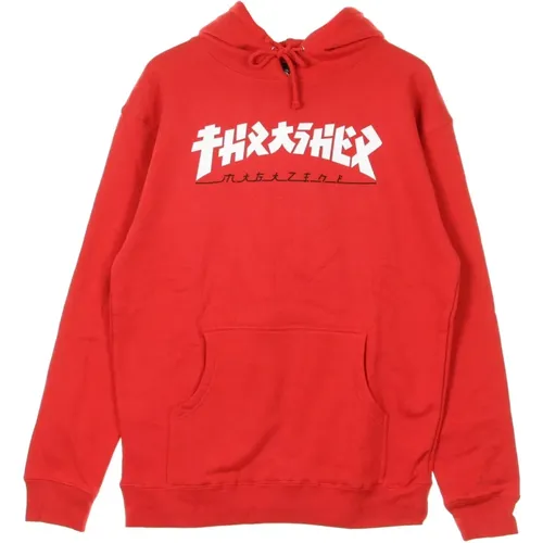 Godzilla Rot/Weiß Hoodie , Herren, Größe: S - Thrasher - Modalova