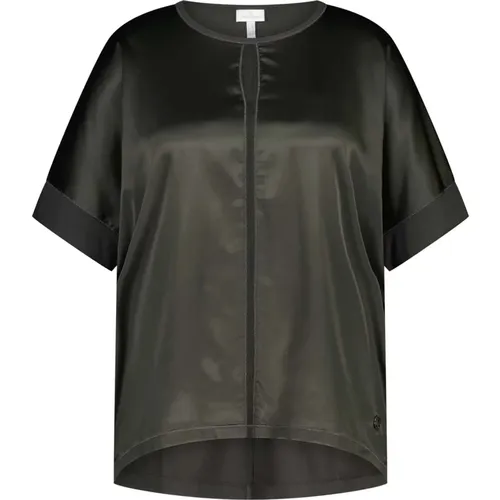 Satin-Look T-Shirt Elegant Comfortable Blouse , female, Sizes: M - Sportalm - Modalova