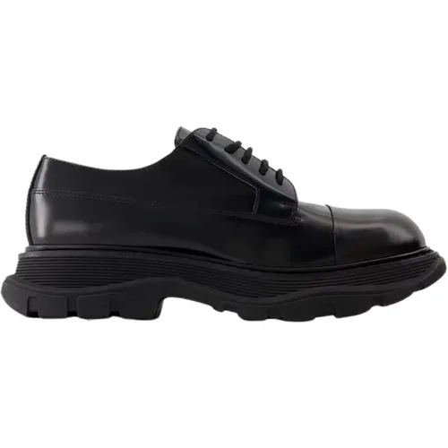 Leather Treadslick Loafers , male, Sizes: 10 UK - alexander mcqueen - Modalova