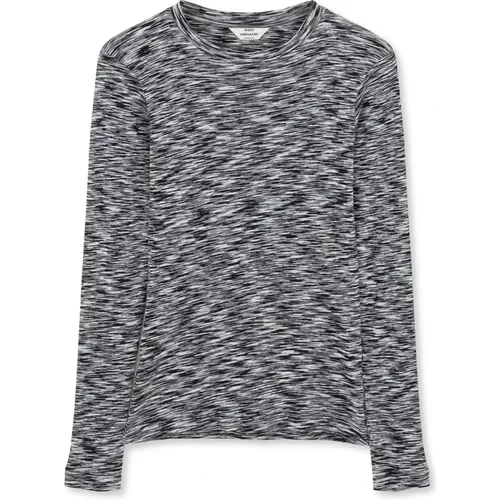 Long Sleeve Tee Blouse Multi Black , female, Sizes: S, XL, XS, L - Mads Nørgaard - Modalova