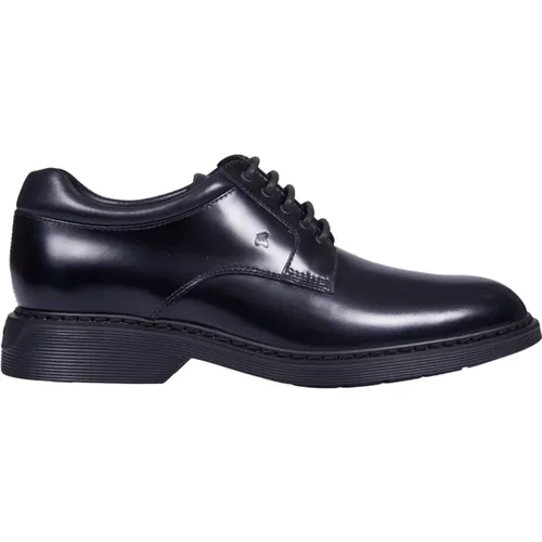 Schwarze Leder Schnürschuhe , Herren, Größe: 41 EU - Hogan - Modalova