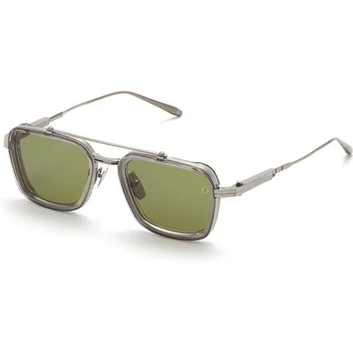 Quadratische Navigator Sonnenbrille, Gebürstetes Schwarz Palladium - Akoni - Modalova