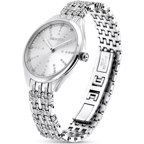 Elegant Swiss Made Crystal Bracelet Watch , female, Sizes: ONE SIZE - Swarovski - Modalova