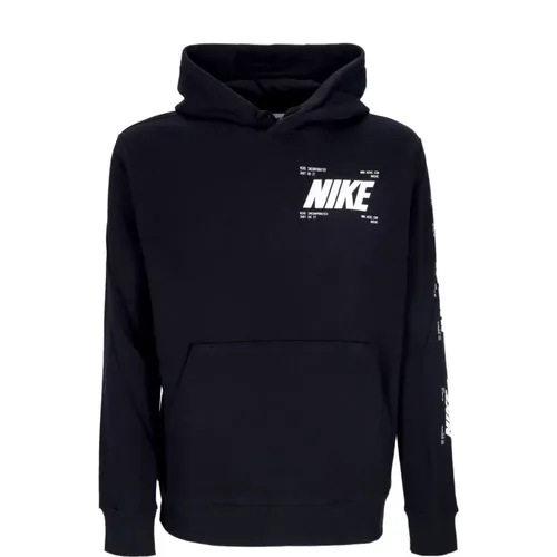 Schwarzer Sportswear Hoodie mit Schneeflocken-Print , Herren, Größe: XL - Nike - Modalova