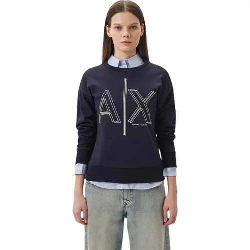 Sweatshirts , Damen, Größe: M - Armani Exchange - Modalova