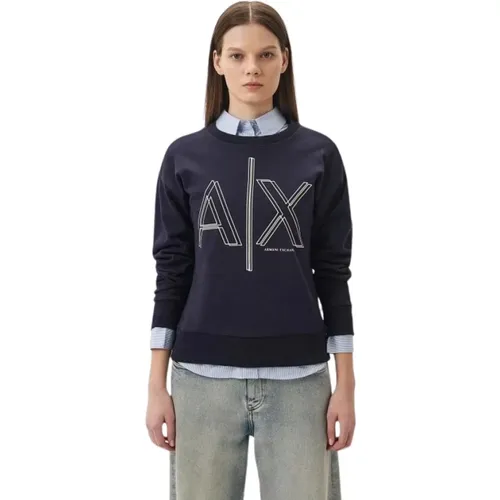 Sweatshirts , Damen, Größe: XS - Armani Exchange - Modalova