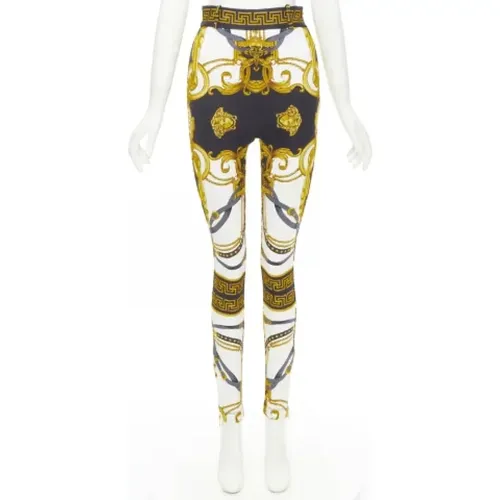 Pre-owned Viscose bottoms , female, Sizes: 3XL/4XL - Versace Pre-owned - Modalova