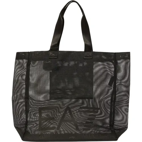 Transparent PVC Beach Bag , female, Sizes: ONE SIZE - Emporio Armani EA7 - Modalova
