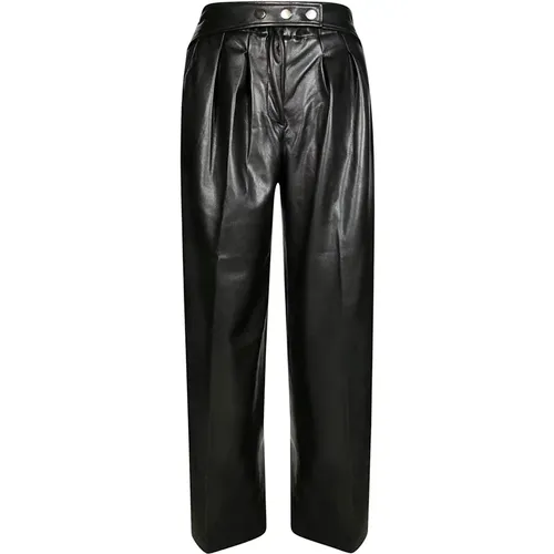 Loose Vegan Leather Pants , female, Sizes: S - Andamane - Modalova