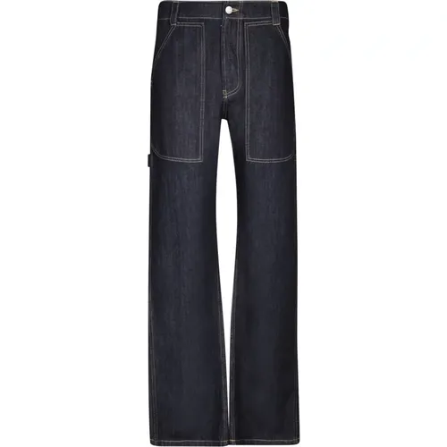 Blaue Straight-Leg Jeans , Herren, Größe: L - alexander mcqueen - Modalova