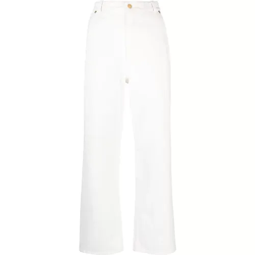 Cotton High-Waisted Trousers , female, Sizes: W25, W26, W27 - Bally - Modalova