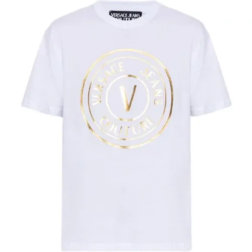 Casual Cotton T-Shirt for Men , male, Sizes: XL - Versace Jeans Couture - Modalova