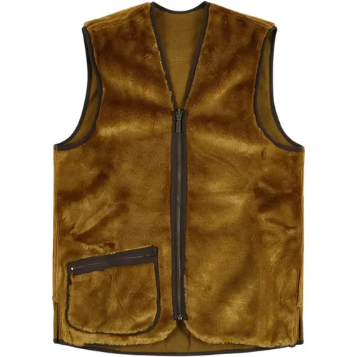 Warm Pile Waistcoat Zip-In Liner Brown , male, Sizes: XS, 2XS - Barbour - Modalova