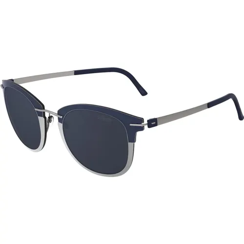 Infinity Collection Sunglasses Silver/Blue , unisex, Sizes: ONE SIZE - Silhouette - Modalova