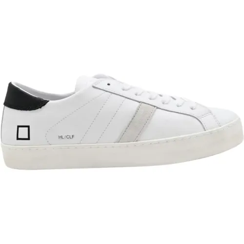 Low Calf White Black Sneakers , male, Sizes: 12 UK, 10 UK - D.a.t.e. - Modalova