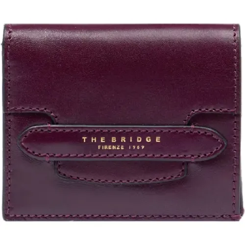 Wallet with Gold Logo , female, Sizes: ONE SIZE - The Bridge - Modalova