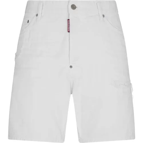 Weiße Denim Shorts , Herren, Größe: L - Dsquared2 - Modalova