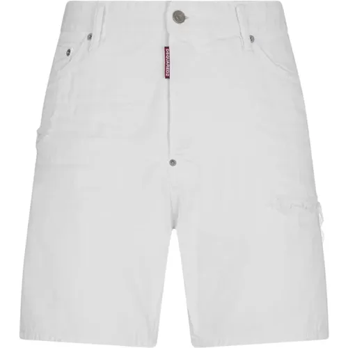 Weiße Denim Shorts , Herren, Größe: M - Dsquared2 - Modalova