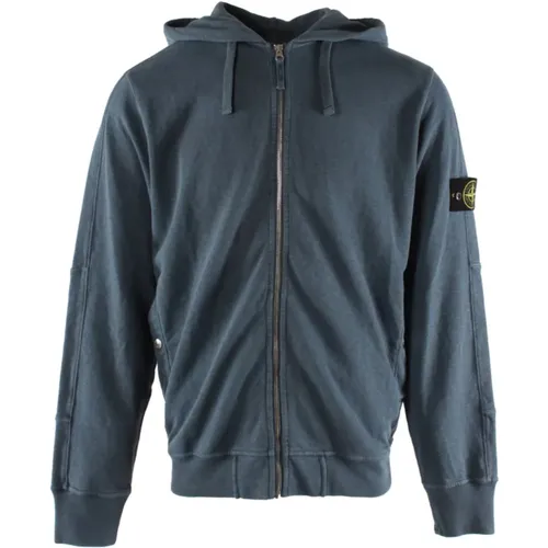 Blaue Baumwoll Herrenweste , Herren, Größe: XL - Stone Island - Modalova