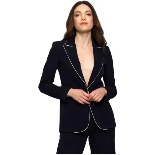 Blazer mit Kontrastkante , Damen, Größe: M - Kocca - Modalova