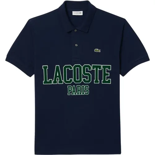 Men's Polo Shirt with Maxi Print , male, Sizes: L, S, M - Lacoste - Modalova