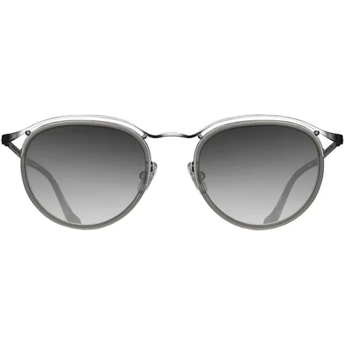 Gebürstetes Silber Matt Grau Kristall Sonnenbrille - Matsuda - Modalova