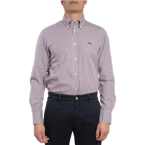 Striped Cotton Casual Shirt , male, Sizes: M, XL, 3XL - Harmont & Blaine - Modalova