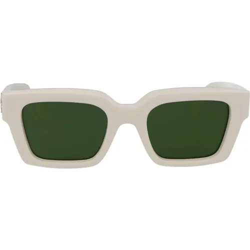 Off , Stylische Sonnenbrille von Virgil L , unisex, Größe: 50 MM - Off White - Modalova