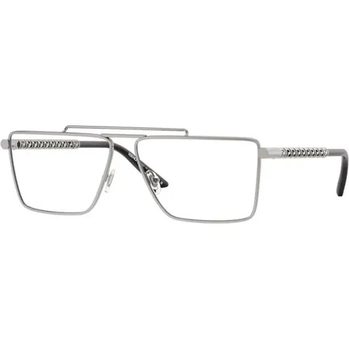 Stylish Grey Eyeglasses , unisex, Sizes: 59 MM - Versace - Modalova