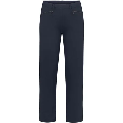 Navy Brushed Straight Trousers , female, Sizes: XS, 2XL, 6XL, S, M - LauRie - Modalova