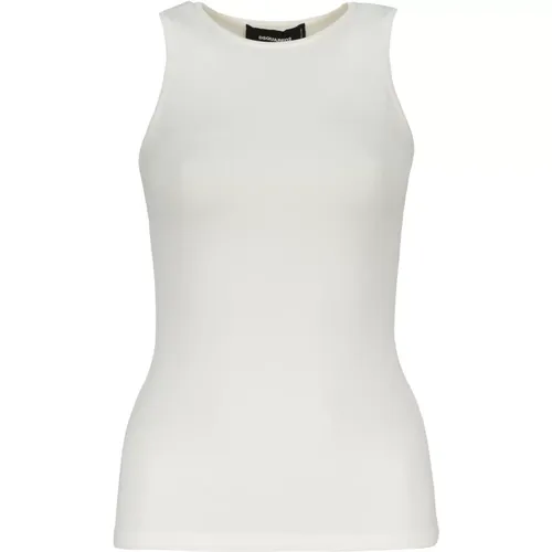 Geripptes Tank Top , Damen, Größe: M - Dsquared2 - Modalova