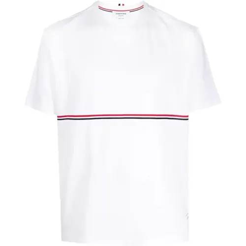 RWB Stripe Tee , male, Sizes: S, M - Thom Browne - Modalova