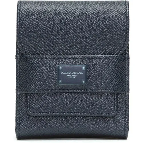 Leather Wallet with Unique Design , male, Sizes: ONE SIZE - Dolce & Gabbana - Modalova