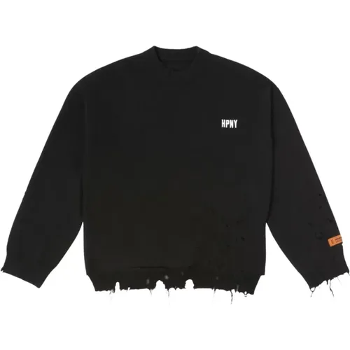 Embroidered Logo Drawstring Sweatshirt , male, Sizes: L - Heron Preston - Modalova