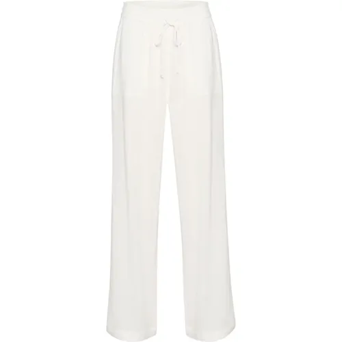 Wide Leg Pants in Chalk , female, Sizes: M, L, XL, 2XL, 3XL - Kaffe - Modalova