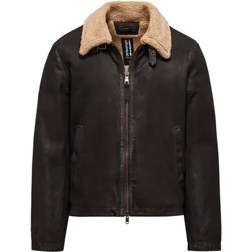 Bell Leather Jacket , male, Sizes: L, M, S, XL, 2XL - BomBoogie - Modalova
