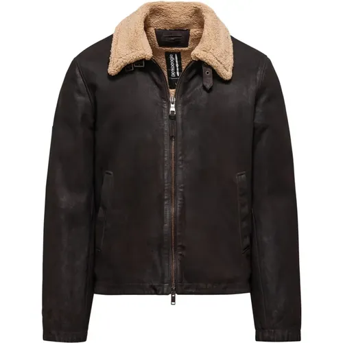 Bell Leather Jacket , male, Sizes: L, XL, 2XL - BomBoogie - Modalova