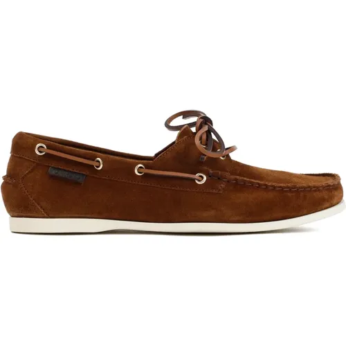 Suede Boat Shoes Lace-Up Loafers , male, Sizes: 8 1/2 UK - Tom Ford - Modalova