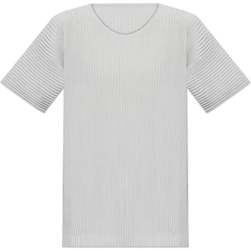 Plissiertes T-Shirt , Herren, Größe: L - Issey Miyake - Modalova