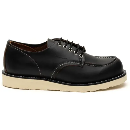 Schwarze flache Schuhe Moc Toe , Herren, Größe: 39 EU - Red Wing Shoes - Modalova