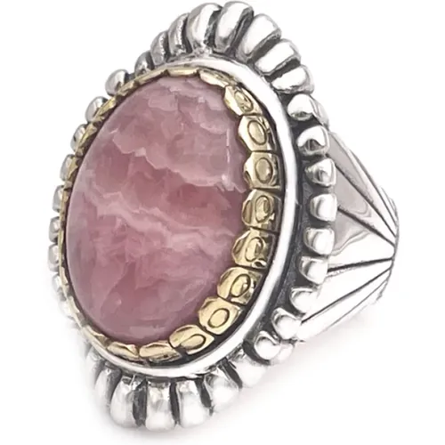 Rhodochrosite Oval Ring , unisex, Sizes: 54 MM - Jalan Jalan - Modalova