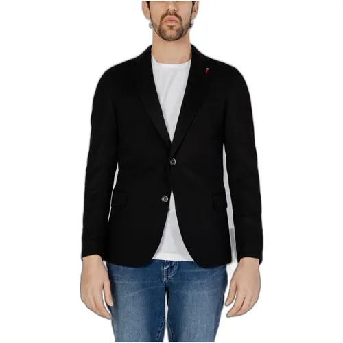 Stylischer Schwarzer Button-Up Blazer , Herren, Größe: 3XL - Mulish - Modalova